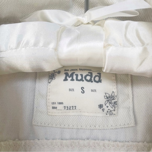 Mudd Crochet Lace Accent Denim Vest Festival Boho Cottagecore Size Small - Picture 9 of 11